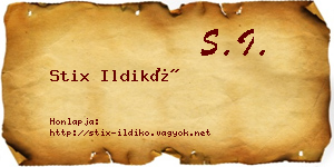 Stix Ildikó névjegykártya