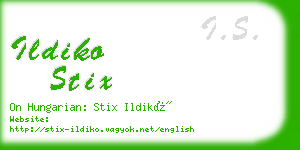 ildiko stix business card